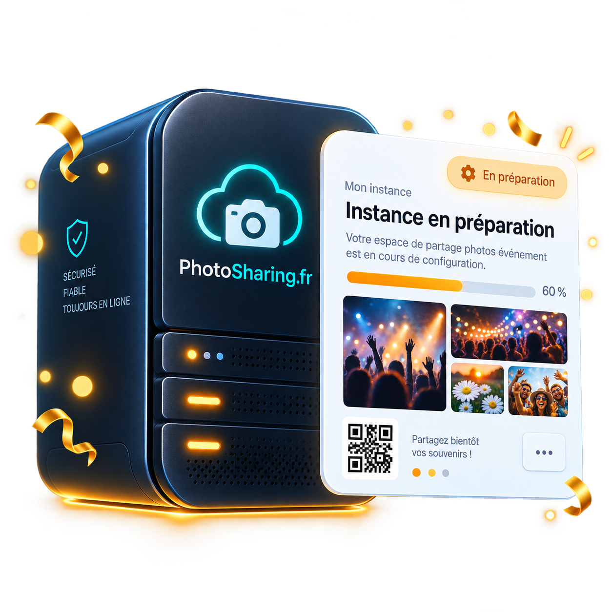Aperçu d’une instance PhotoSharing en préparation