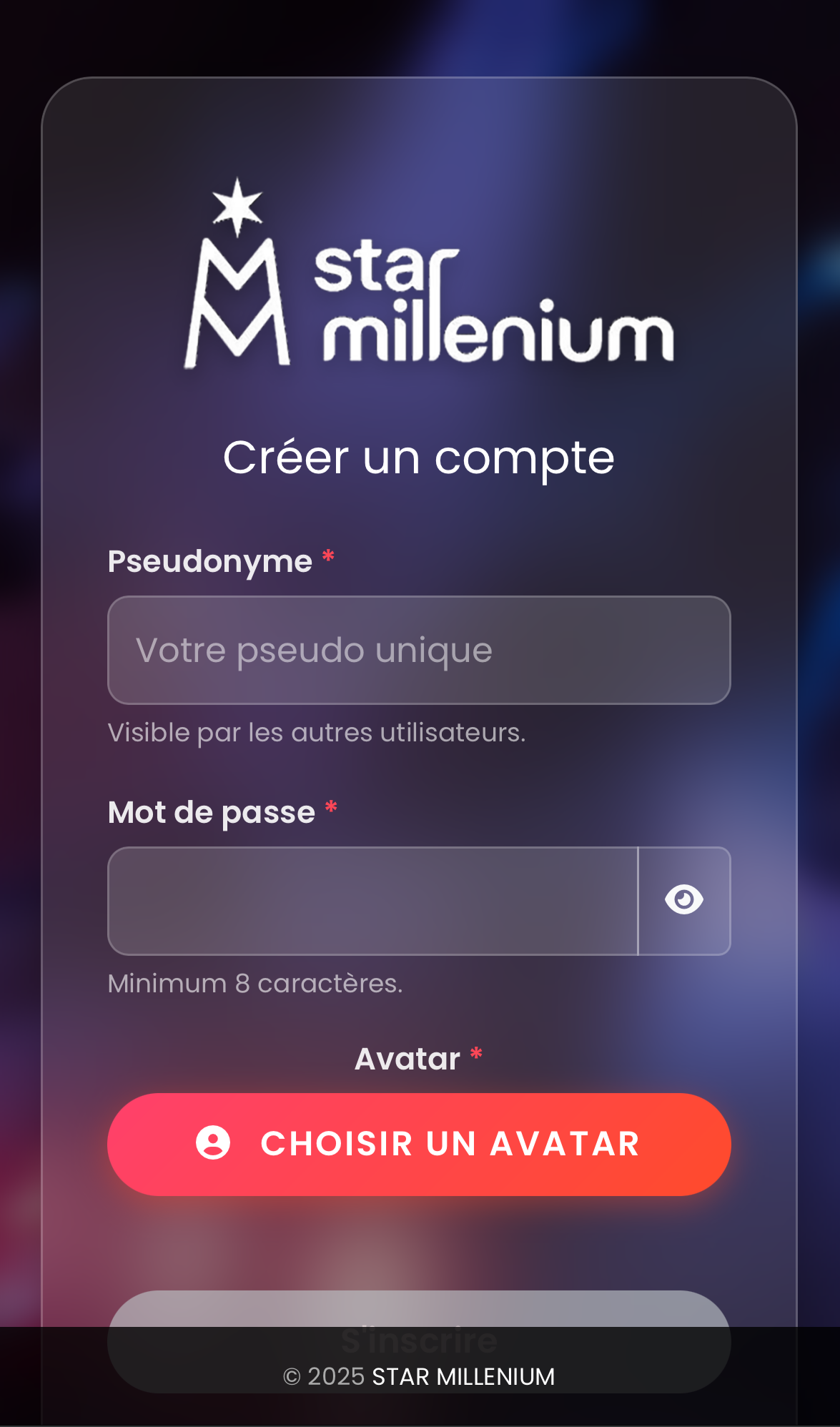 Nouvelle inscription