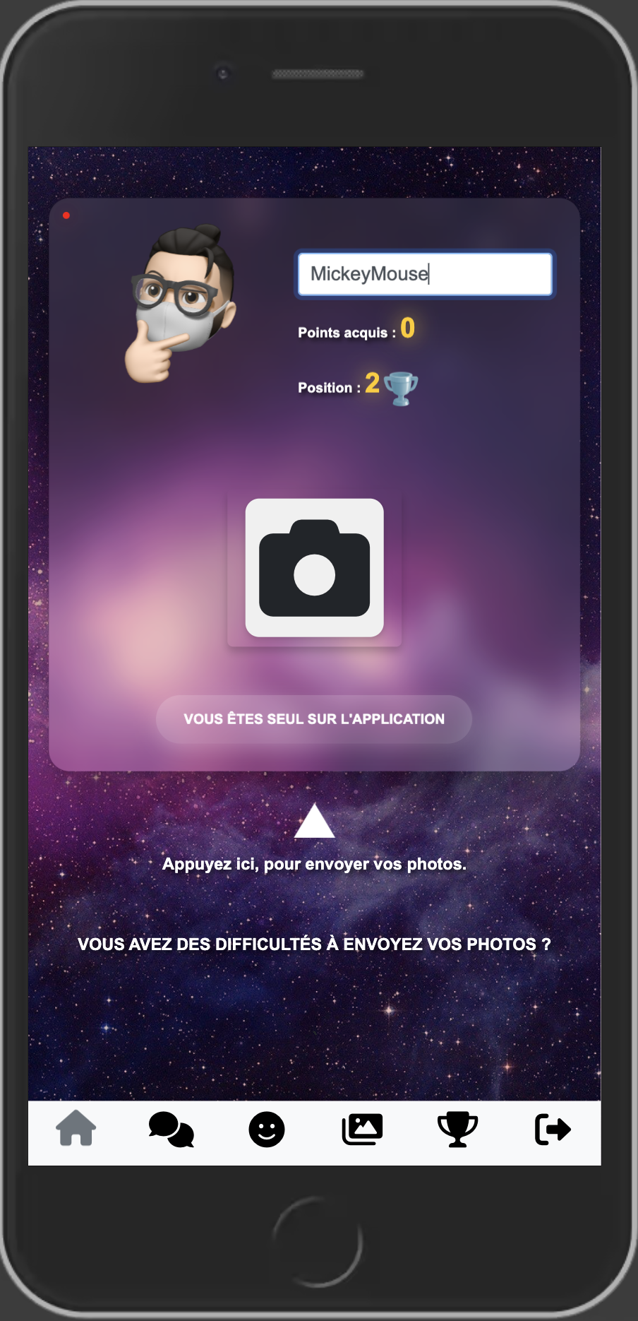 Capture d’écran pseudonyme étape 2