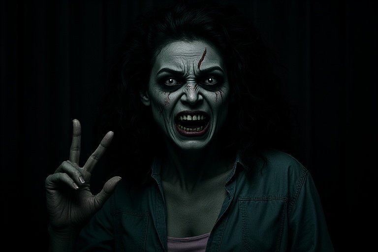 Exemple de retouche Halloween en Zombie