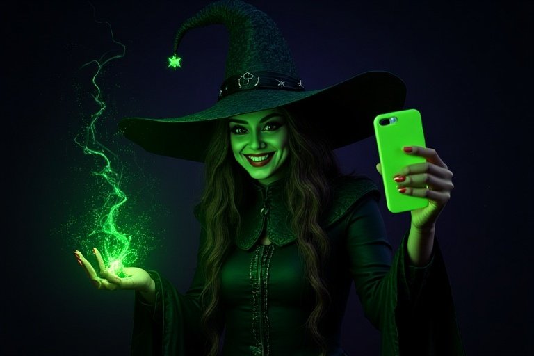 Exemple de retouche Halloween en Sorcier ou Sorcière