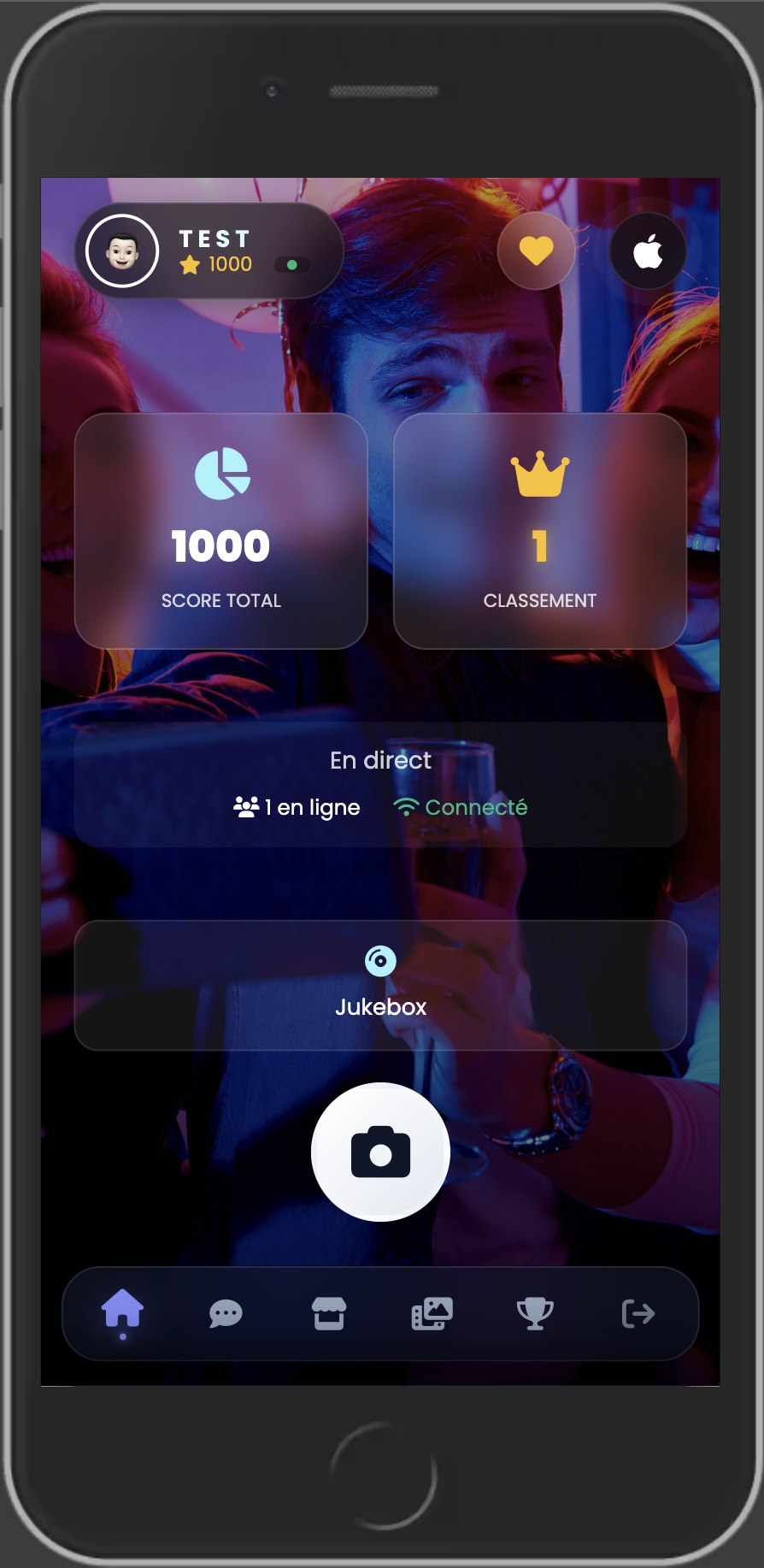bouton jukebox application photosharing
