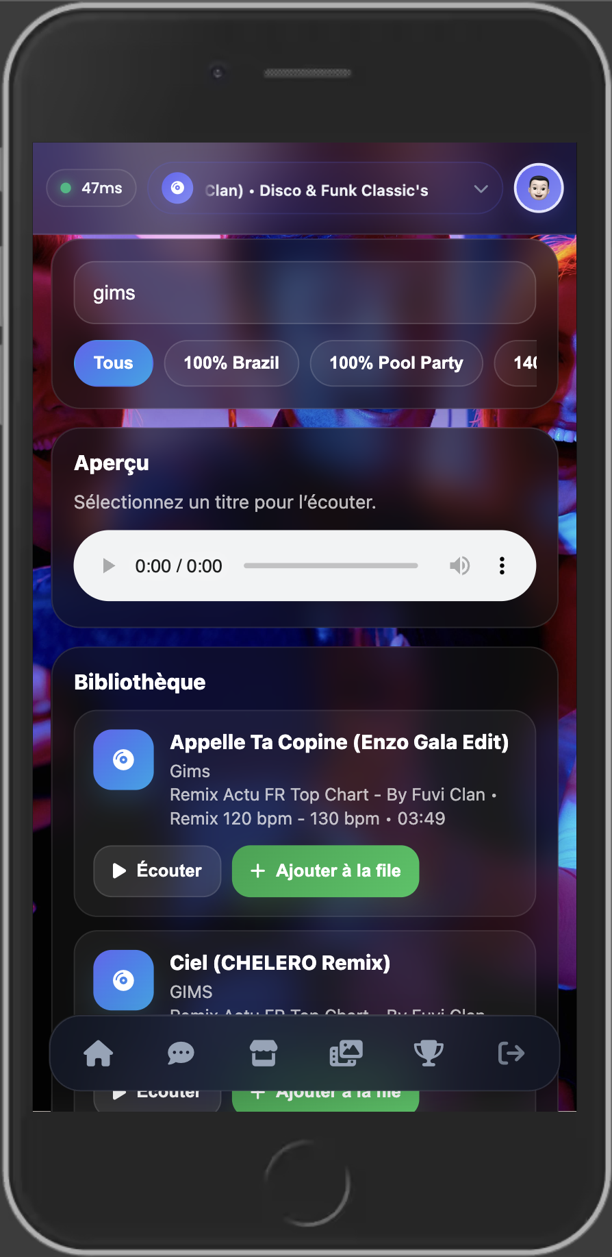 interface jukebox application photosharing