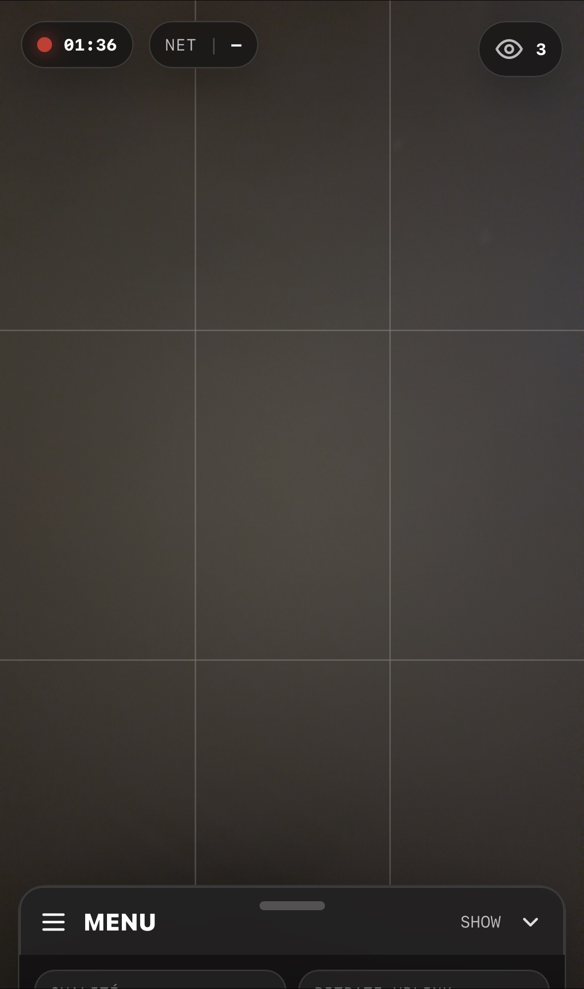 Mode caméra mobile Studio Live