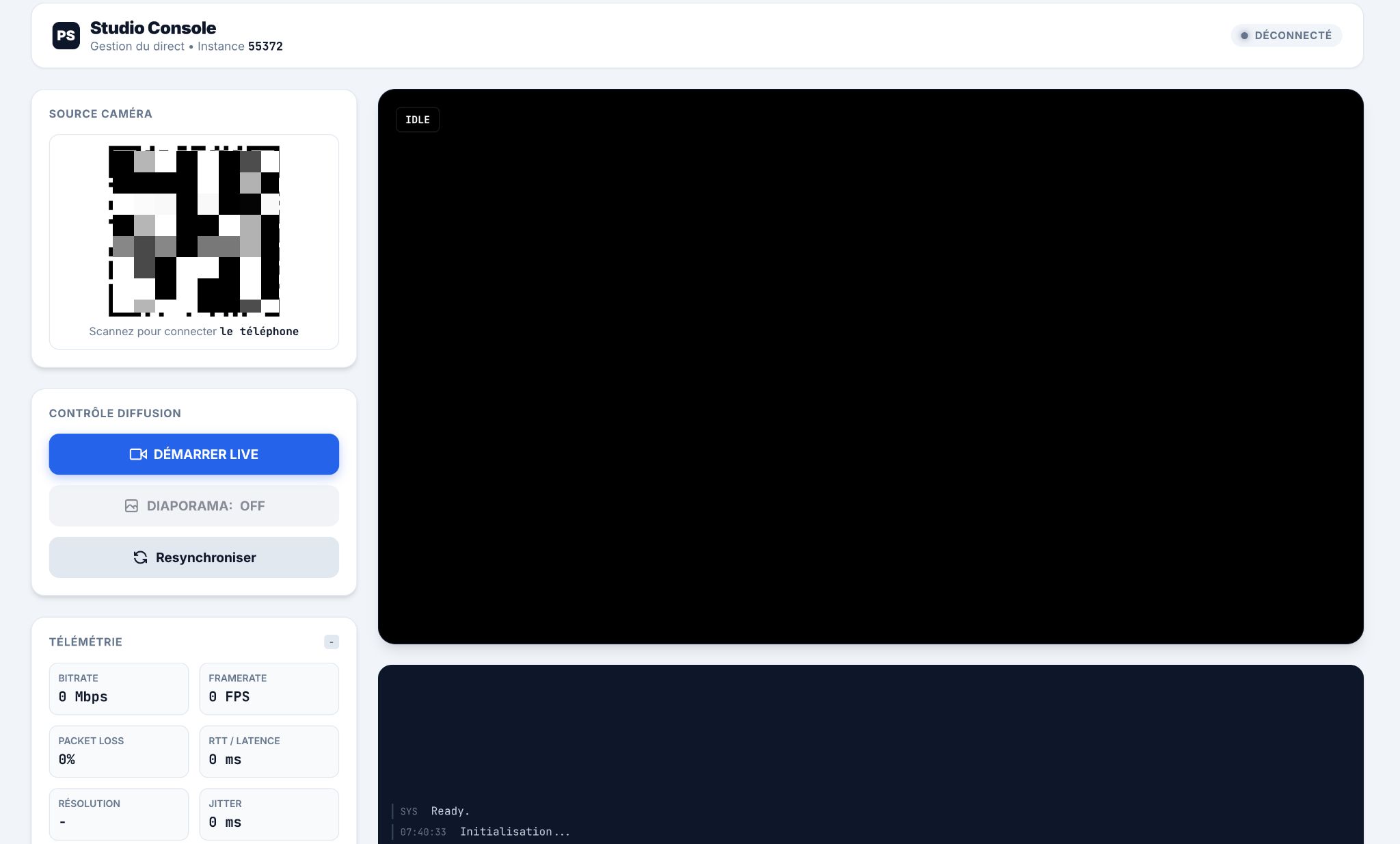 Interface Studio Live PhotoSharing