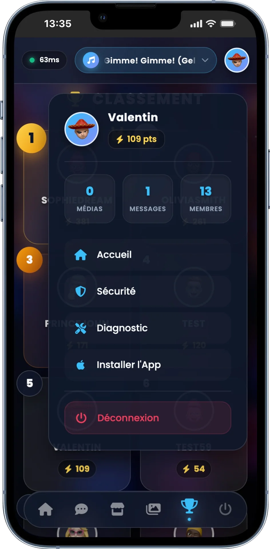 Menu Profil