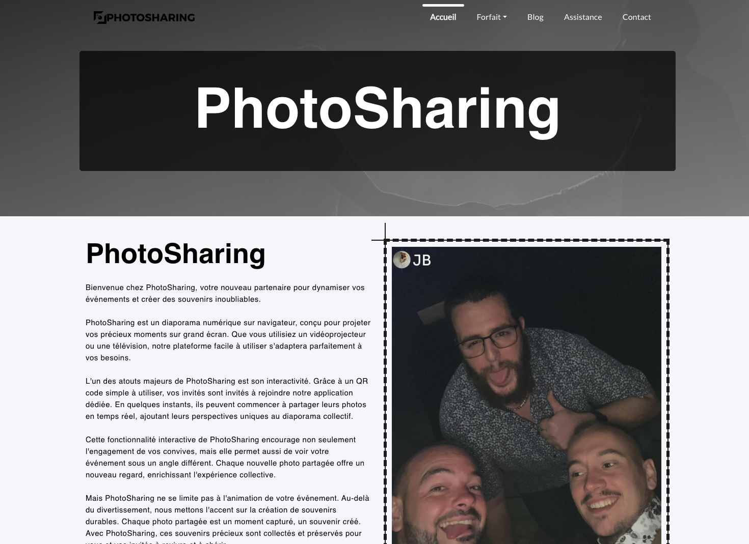 Nouveautés et optimisations du site photosharing.fr